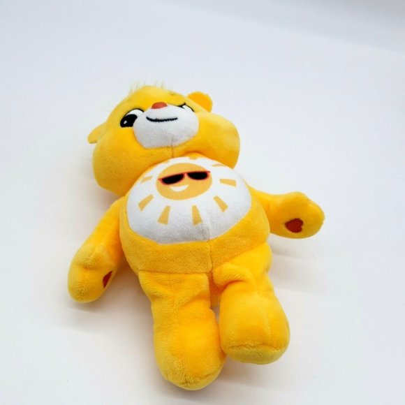 Care Bear Funshine Bear Yellow 10" Plush Stuffed Toy  Sanitized 2020 Sunglasses - Picture 8 of 10